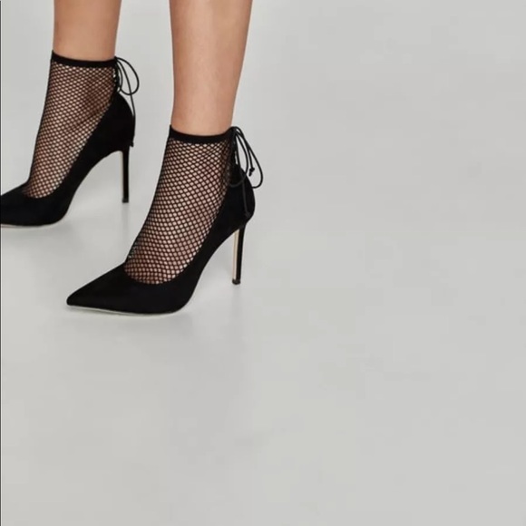 zara mesh heels